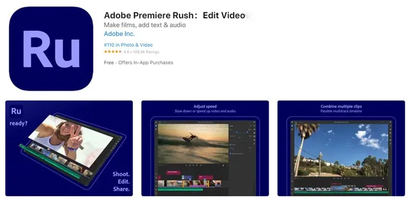 App Adobe Premiere Rush