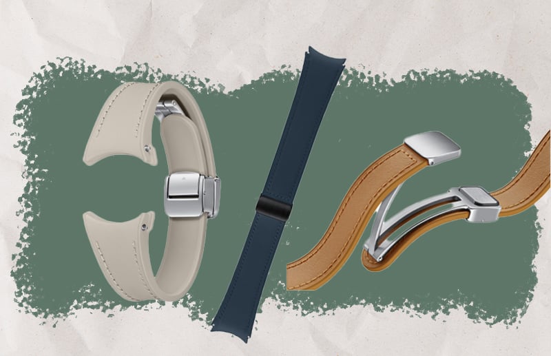 สายสมาร์ทวอทช์-D-Buckle-Hybrid-Eco-Leather-Band สายสมาร์ทวอทช์-D-Buckle-Hybrid-Eco-Leather-Band