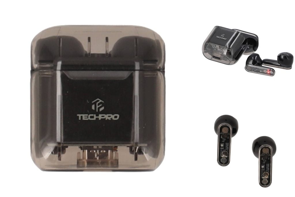 หูฟังบลูทูธ TECHPRO TWS Transparent