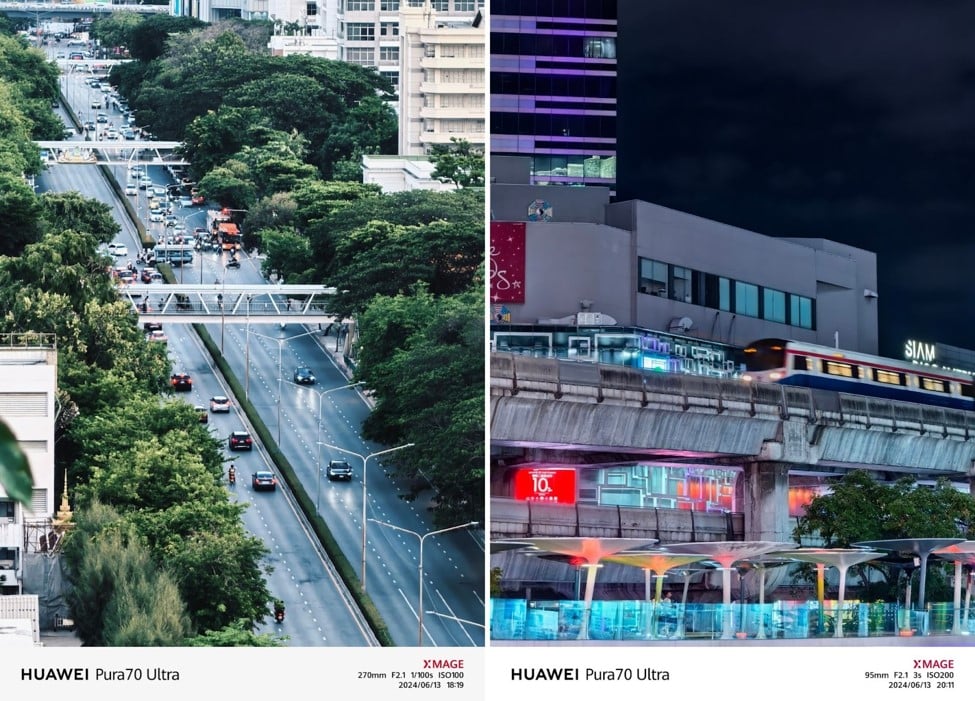 ภาพถ่าย Huawei Pura 70 Ultra ภาพจากมุมสูง