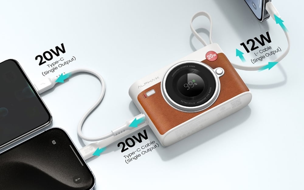 พาวเวอร์แบงค์ ALPHA 10,000 mAh Built-in Cable ALP10-28PD Pro